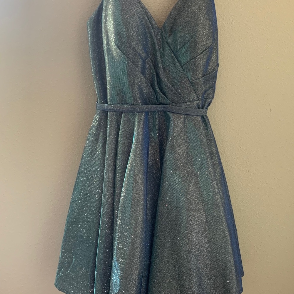 Sparkling Blue, Purple, Silver Formal Dress 💙🤍💜